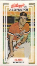 JACK CLARK 1983 Kelloggs card #48 San Francisco Giants NR MT