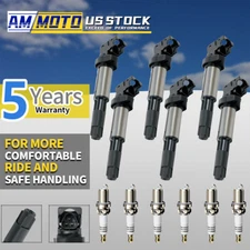 6 Ignition Coil & 6 Spark Plug for 01-08 BMW 320i 325i 525i 325Ci 330Ci M3 UF515