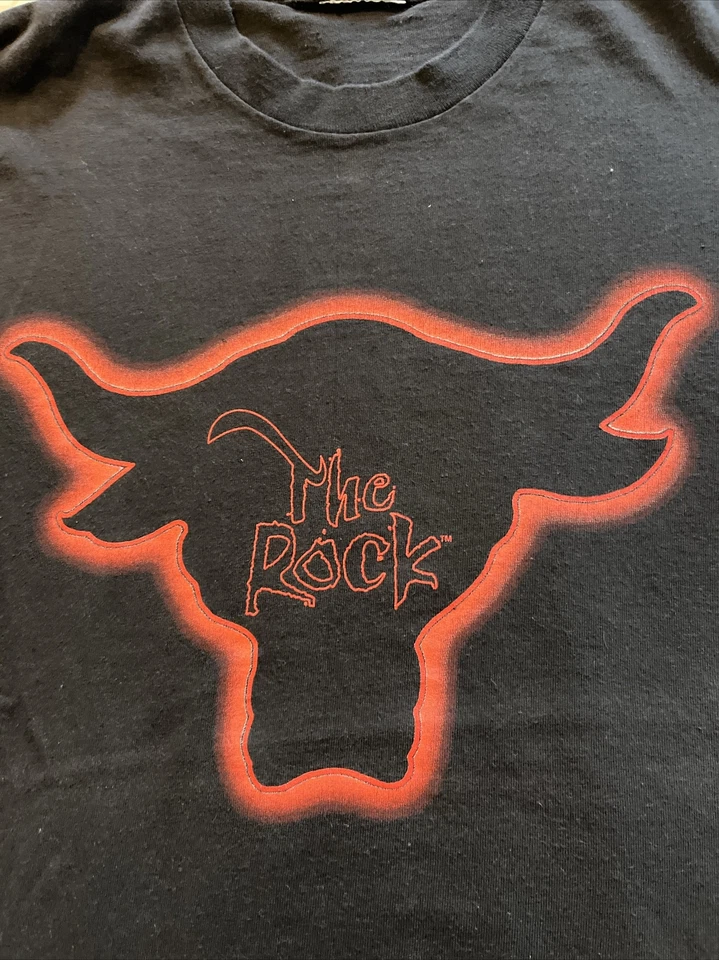 Мужская винтажная футболка WWF The Rock Smell What The Rock Is Cookin' -1998 средний размер - Изображение 2 из 4