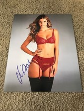 Nina Agdal Autographed 11x14 Photo Sexy Sports Illustrated Swim Suit Carl's Jr.