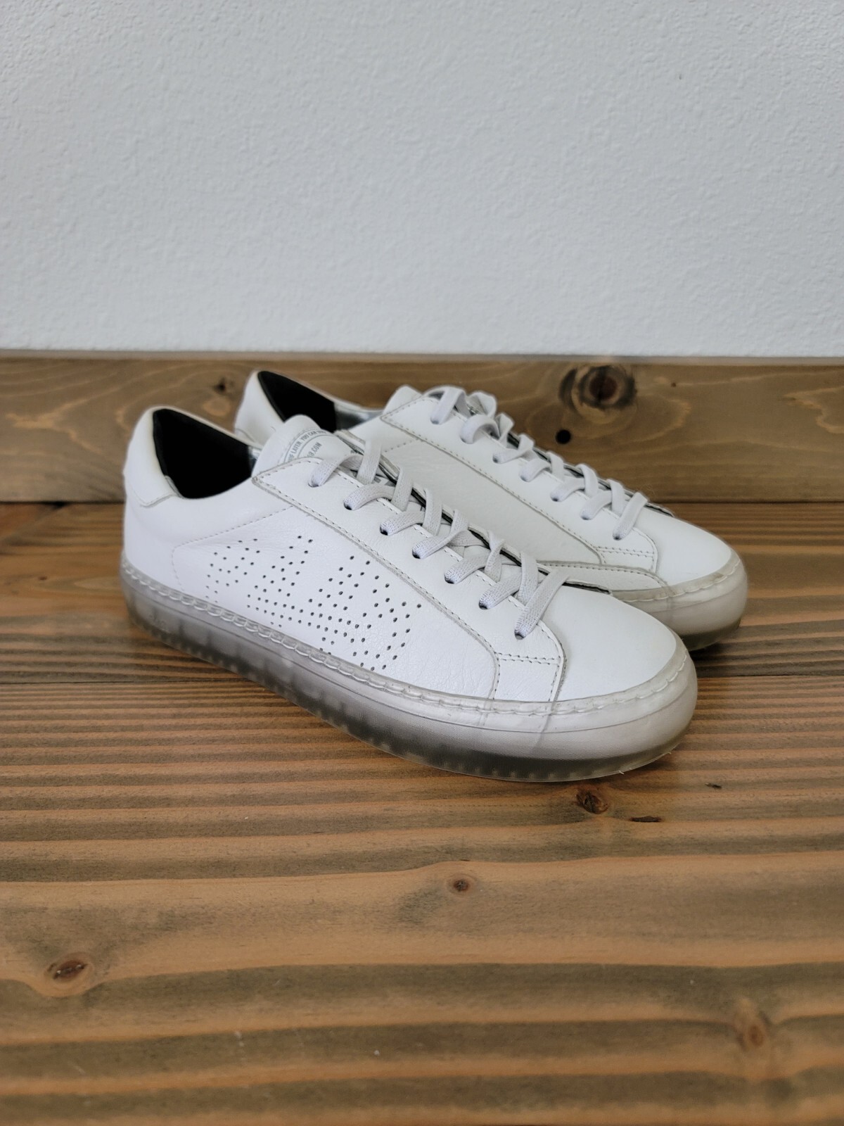 SAOLA Sneakers P448 John taglia 6 5 (37 eu) bianco suola trasparente pelle