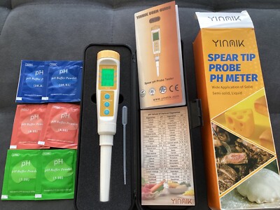 Yinmik Food PH Meter Digital Spear Tip Probe YK-2S