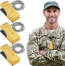 3 Pieces Dog Training Clicker Necklace Signaling Cricket Clicker Brass Pet Tr...