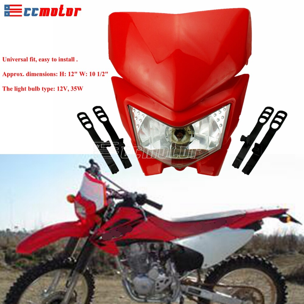 Universal Headlight Headlamp For Honda CRF150F CRF230F Motorcycle Dirt Pit Bike eBay