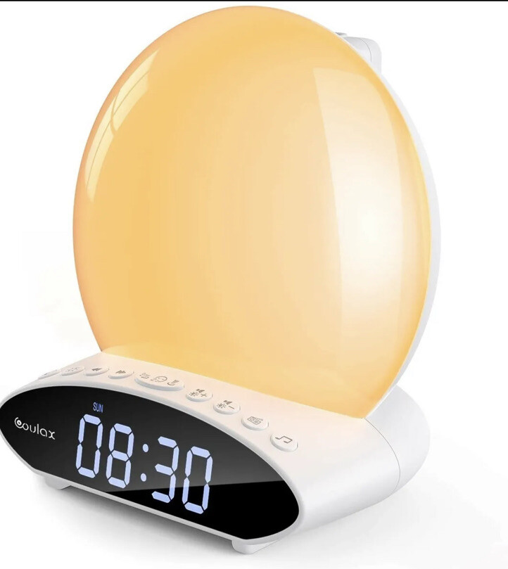 Upgraded Sunrise Alarm Clock with FM Radio & Time Projection-image