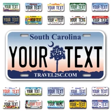 Custom state License Plates with personalized text Car 12x6- Moto 7x4 - Bike 6x3