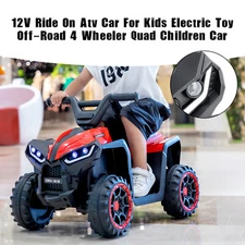 Ride On Atv Car 12V For Kids Electric Toy Off-Road 4 Wheeler Quad Children Car