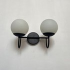 Handmade Matte Black Wall Sconce With 2 Glass Globe Sputnik For Christmas Decor