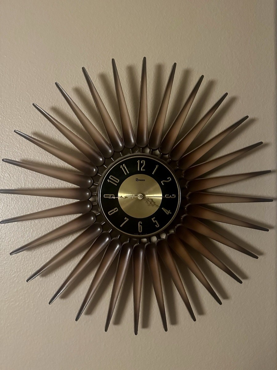 50's〜60's【SYROCO】サンバーストクロック SYROCO SUNBURST WALL CLOCK vintage Danish MCM mid century modern