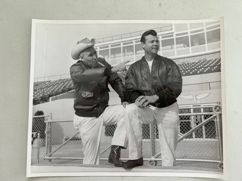 RARE PHOTO OF JIMMY BRYAN & BILL CHEESBURG INDY CARS 1957!