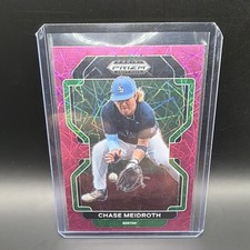 2022 Panini Prizm Draft Picks Chase Meidroth #PDP129 Neon Pink Velocity Red Sox