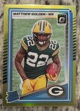 🔥2025 Donruss Optic Rated Rookie Matthew Golden Neon Yellow /15 Color Match🔥