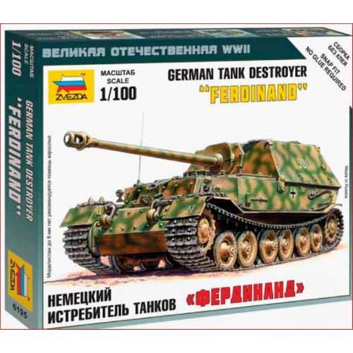 Sd.Kfz 184 Ferdinand Kit 1:100 Zvezda Kit Mezzi Militari -D- Neues Modell-image