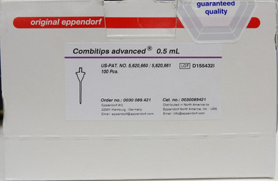 Eppendorf 0030089421, Combitips advanced, 0.5 mL, 100 Pieces