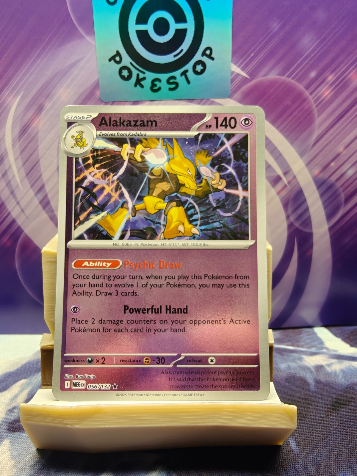Alakazam 056/132 ME01: Mega Evolution [MEG] - Reverse Holo Rare Near Mint - EN