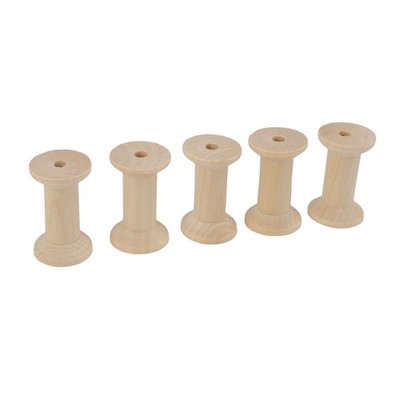 20x Empty Wooden Spools DIY Crafts Storage Organizer Sewing Thread Ribbon Ho SET