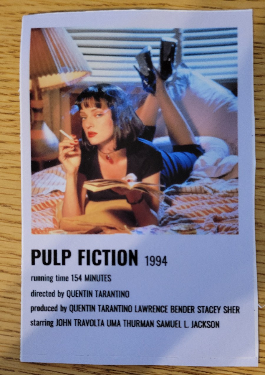 4x6 Pulp Fiction Movie Card Sticker