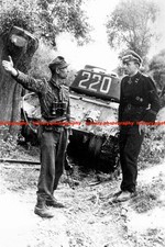 F016649 SS Sturmkommandoführer Meierdress zerstörter russischer Panzer Nr 220 Sowjet