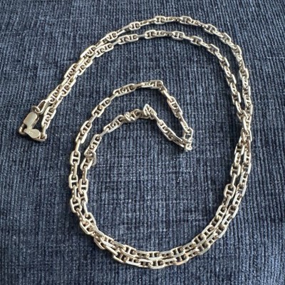 lange Sterling Silber Ankerkette