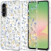 HandyhüLle FüR Galaxy A56 5G Tech-Protect Case Cover Transparent/Floralem Muster