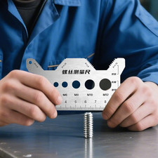 Stainless Steel Thread Checker Screw Metric Bolt Nut Measuring Tool Pitch Gauge