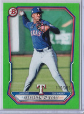 SEBASTIAN WALCOTT 2026 BOWMAN NEON GREEN BORDER PAPER #BP-51 RANGERS 110/399