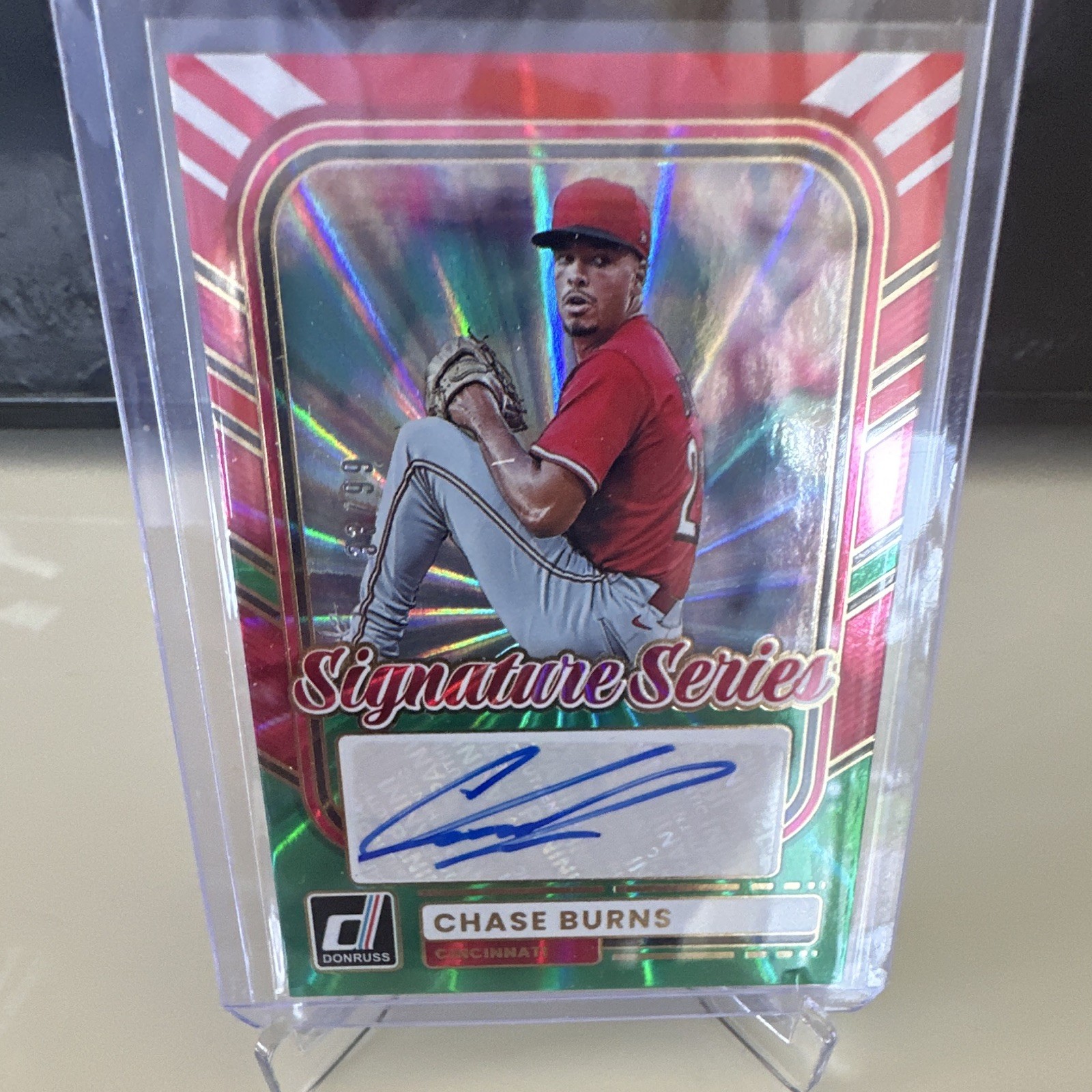 2026 Donruss Chase Burns Signature Series Auto #SS-CB  33/99 Cincinnati Reds