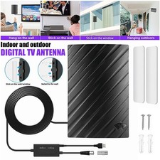 HD Broadcast Digital TV Antenna 1080P 4K 380 Miles Signal Amplifier Built-In NEW