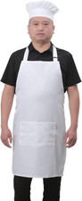 Bib Aprons Set for Women and Men, Kitchen Chef Apron with 2 Pockets and 40" Long