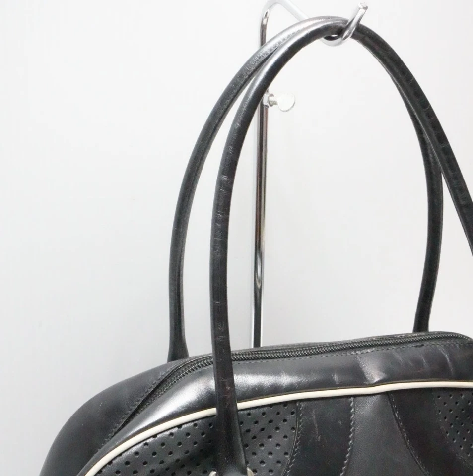 RARE!!!! Prada Bowling Bag Boston Bag Leather Black - Image 4 of 4