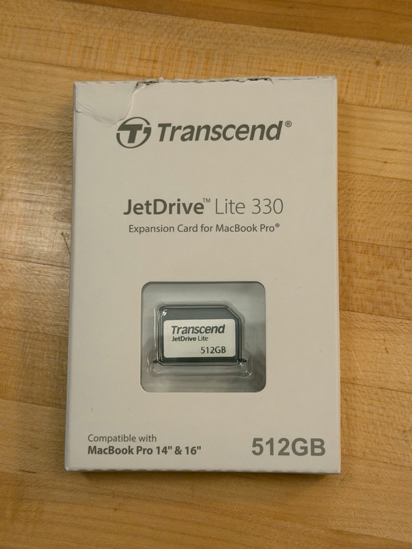 Transcend JetDrive Lite 330 512GB Expansion for Apple MacBook Pro 2021-2024
