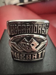 Stainless Steel Warriors Heart Mens Ring 7