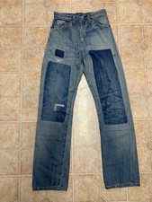 VINTAGE 1950’s Japan Levi’s 701 Patchwork Embroidered Denim Jeans Women Size 27