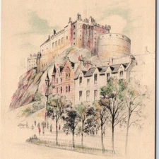c1910s Edinburgh, Scotland Castle from Grassmarket Medieval Fortress A346