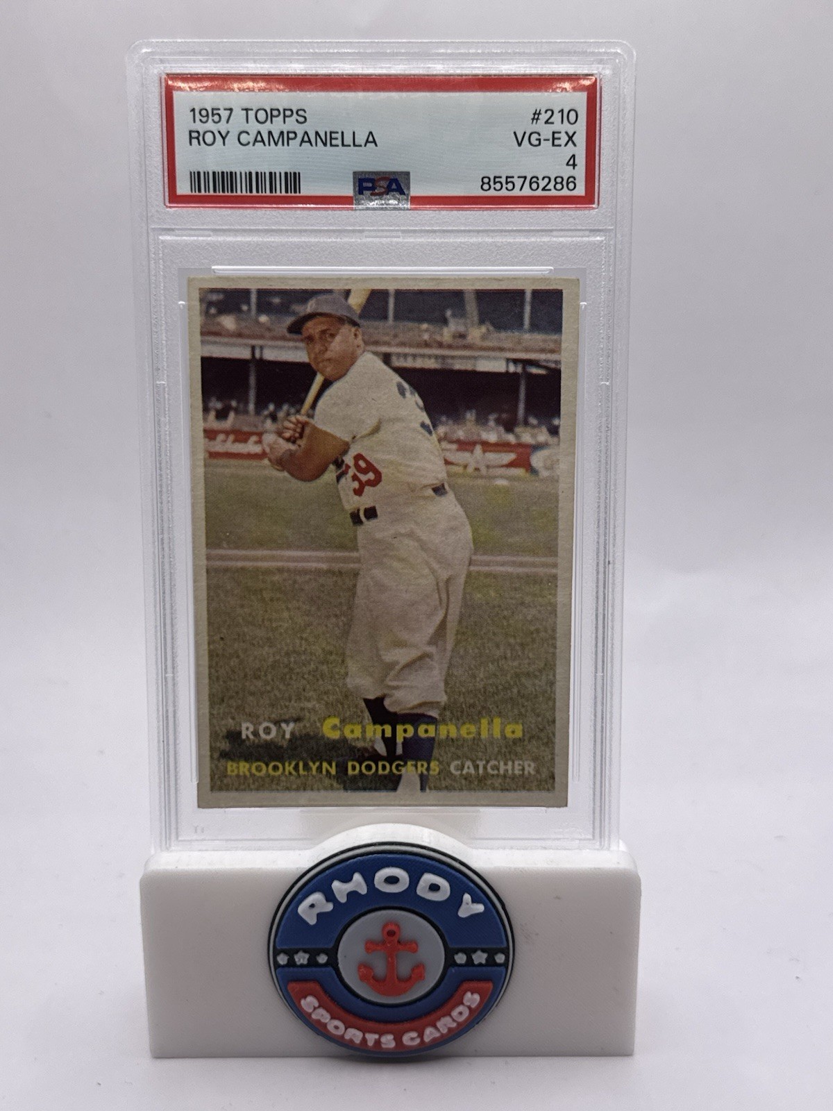 1957 Topps Roy Campanella #210 Brooklyn Dodgers PSA Graded 4 VG-EX