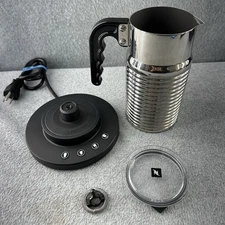 Nespresso Aeroccino 4 Electric Milk Frother & Warmer Silver Model 4192 Complete