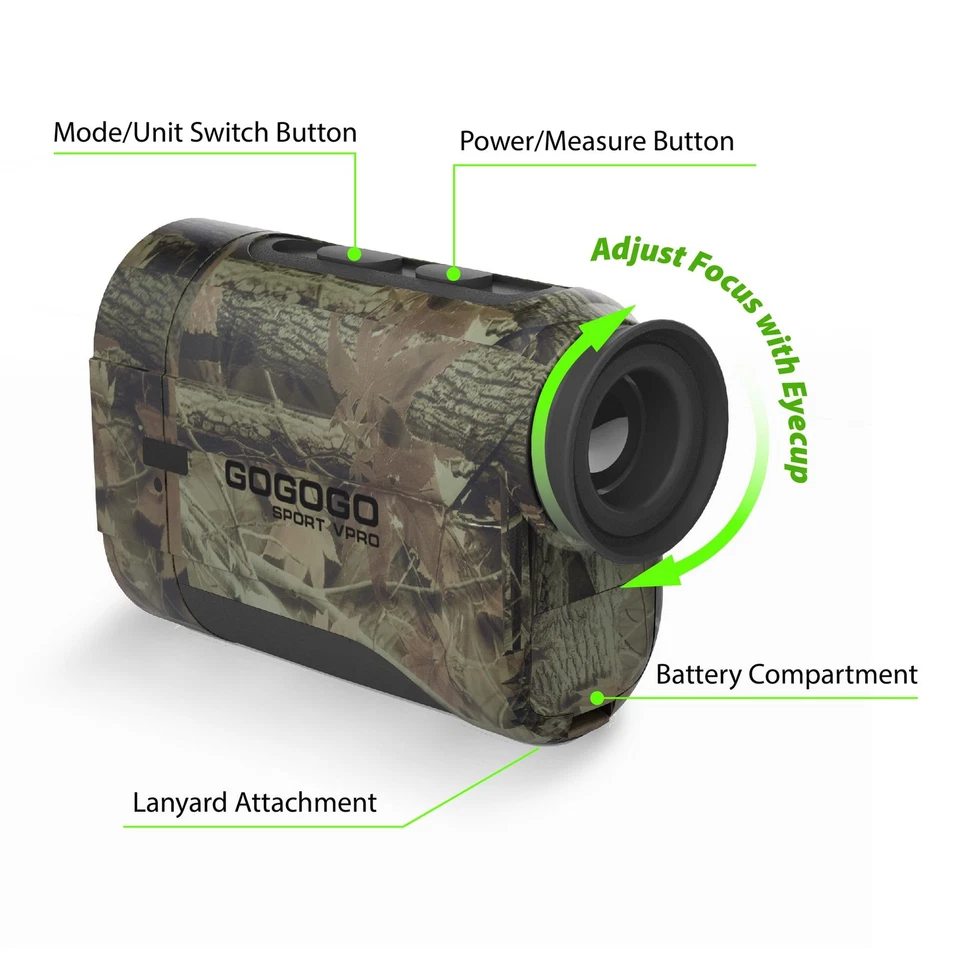 Hunting Rangefinder with Angle and Horizontal Distance 1200 Yards Laser Range... - Image 4 of 4