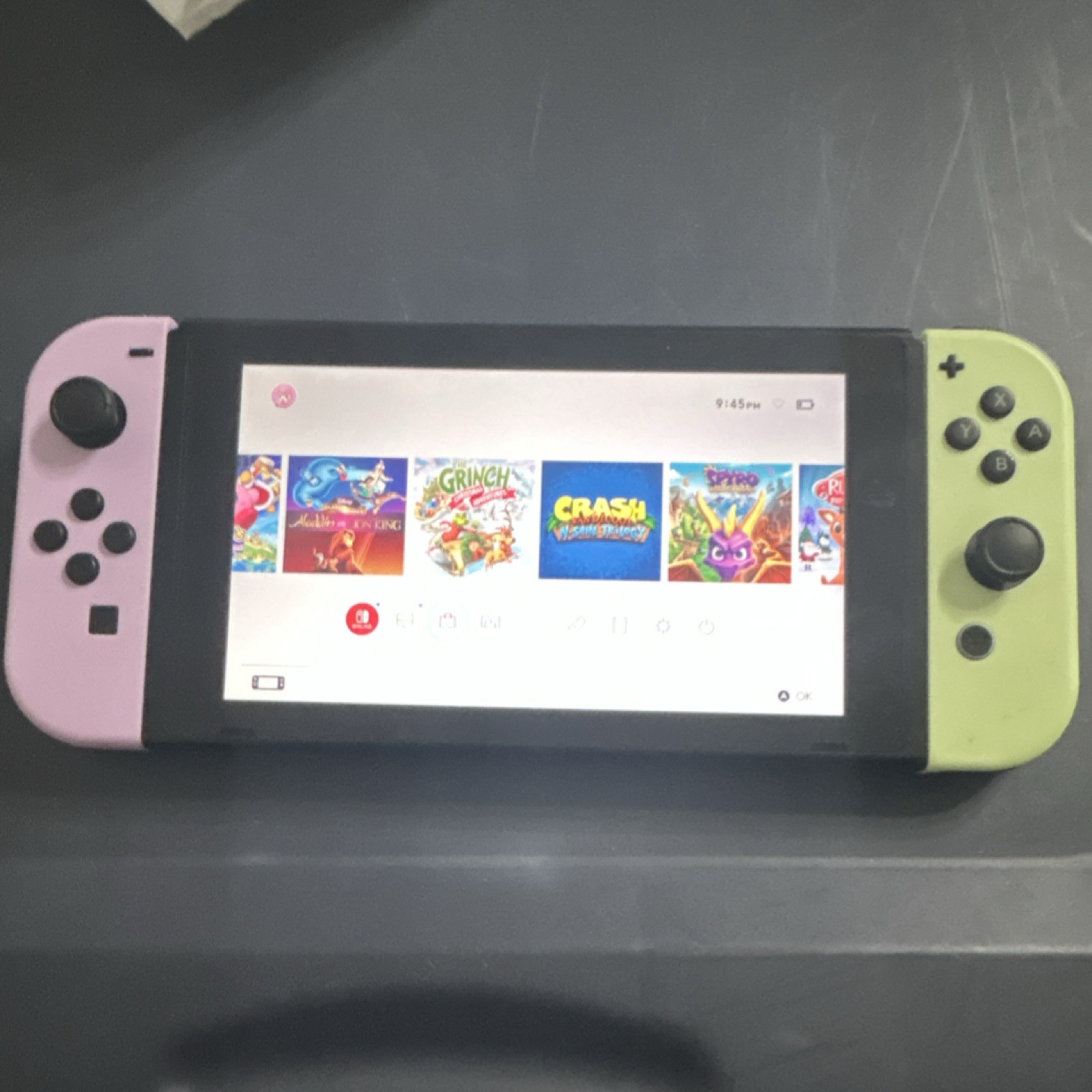 Nintendo Switch Black Console with Pink and Green Joy-Cons Wi-Fi Capability