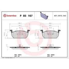 Brembo Bremsbelagsatz Bremsklötze vorne 2Q0698151AA 2Q0698151C | 703560