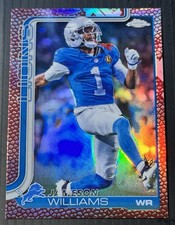 2025 Topps Chrome Jameson Williams Football Leather Border Refractor New Release