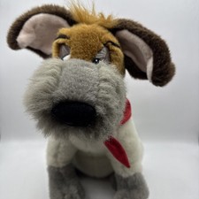 Disney Store Dodger Dog From Oliver and Company Red Bandana Plush Stuffed 14”