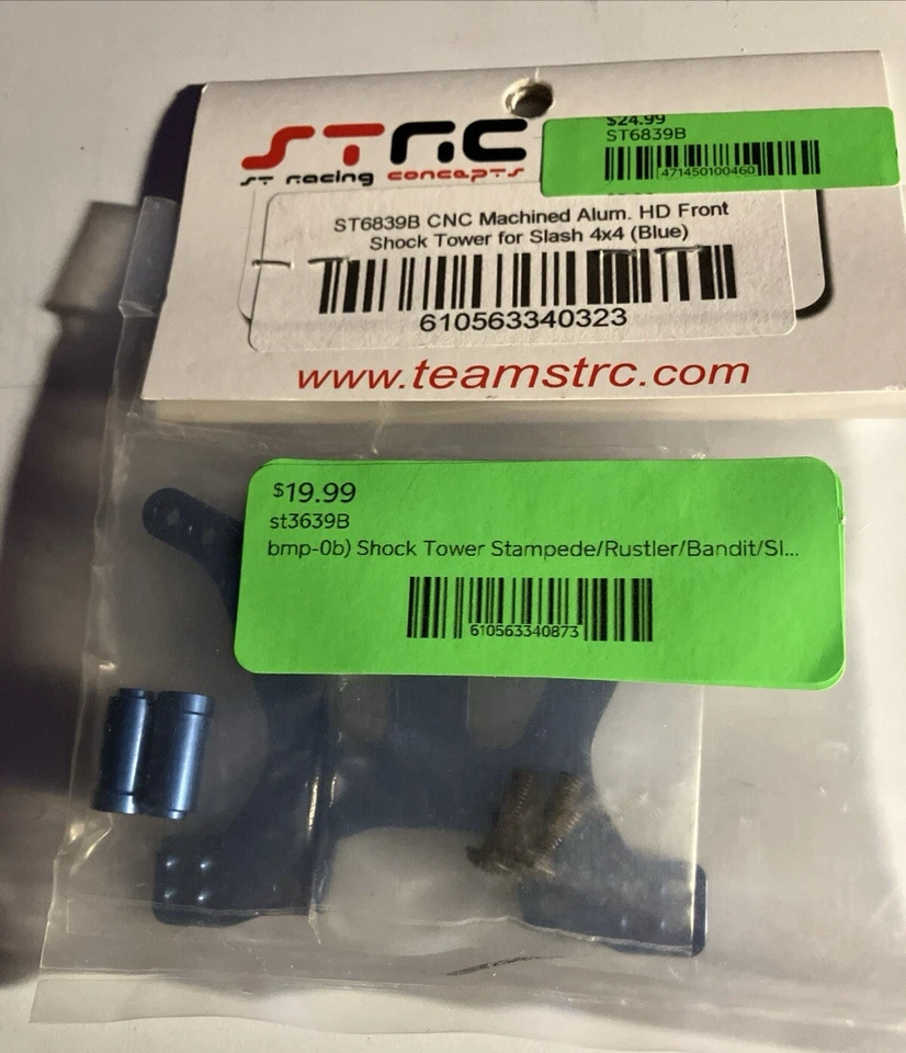 ST6839B St Racing Concepts Aluminum HD Front Shock Tower (Blue) (Slash 4x4) - Image 4 of 4