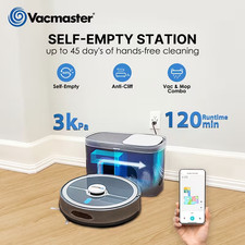 Vacmaster V10i 3-in-1 Robot Vacuum and Mop Combo for Homes Carpet Hard Floors