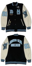 Death Row Records Varsity Jacket Blue Black Mens Medium NWT