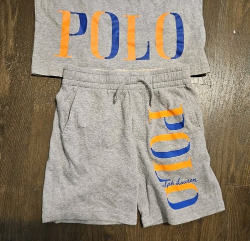 Polo Ralph Lauren Boys Logo Shorts & Tee, 2 Piece Set, Size Small, Terry Cotton. - Picture 2 of 6