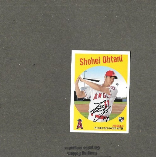 2018 Topps Archives - 1959 Design Photo Variation Shohei Ohtani #50 Bat Pose...
