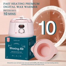 EVERLUX Digital Wax Kit Waxing Hair Removal Warmer- Silicone Wax Warmer Liner