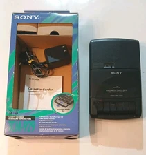 Sony TCM-929 Portable Cassette Recorder, Vintage Tape Player w/ Box & Power Cord
