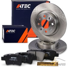 ATEC BREMSSCHEIBEN VOLL Ø264 + BREMSBELÄGE HINTEN FÜR ABARTH FIAT GRANDE PUNTO