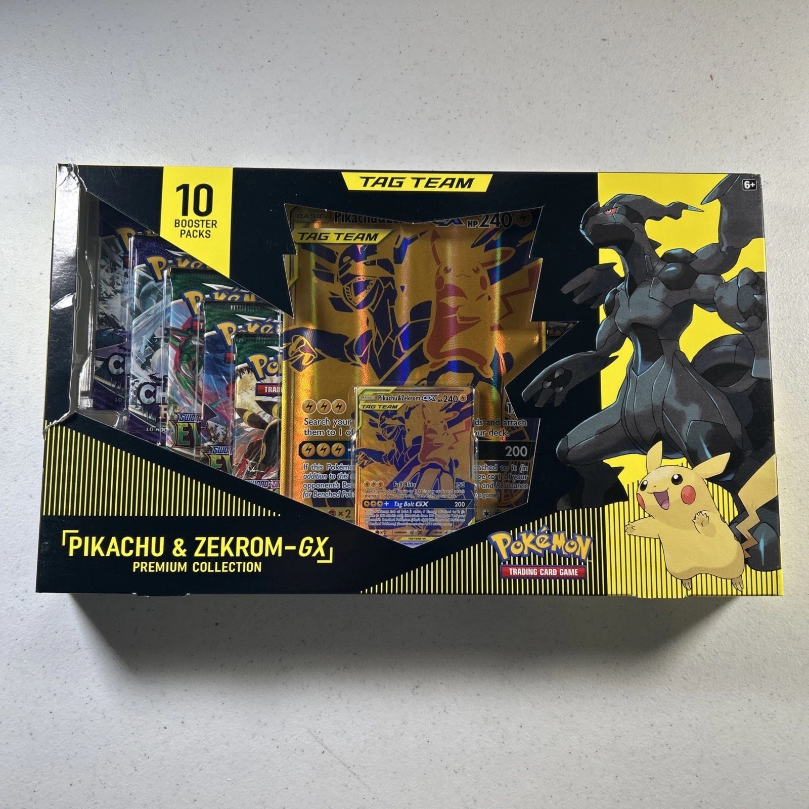 Pokémon TCG - Pikachu & Zekrom GX Premium Collection Box 3x Evolving *Damage*